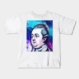 Edward Gibbon Snowy Portrait | Edward Gibbon Artwork 13 Kids T-Shirt